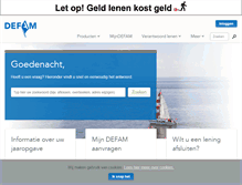 Tablet Screenshot of defam.nl